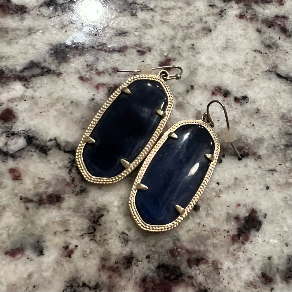 Navy Kendra Scott Classic Earrings